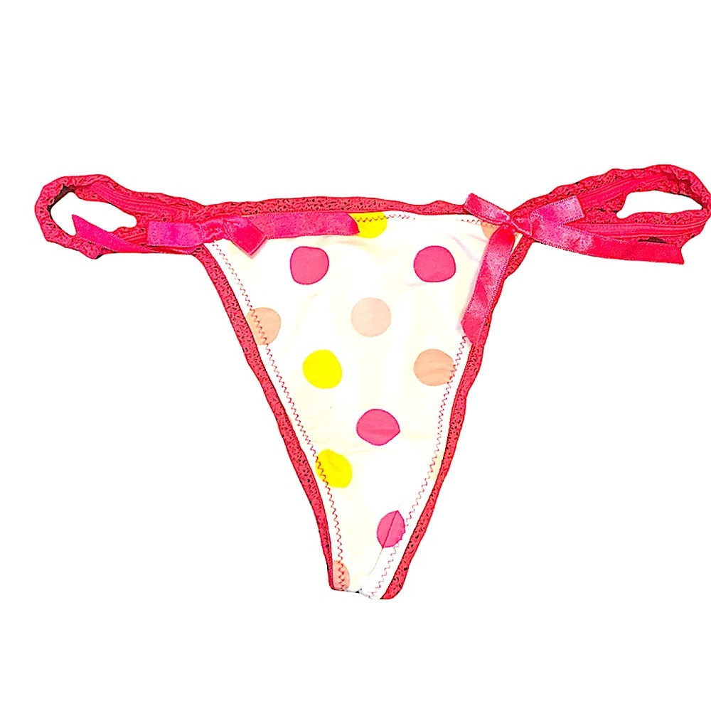 Girly bow polka dot panties